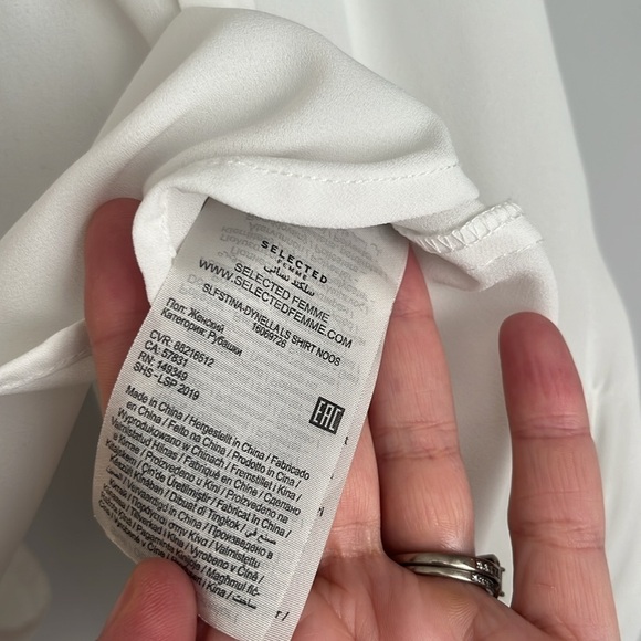 Selected femme Elegant White Women's Blouse medium - Picture 6 of 6